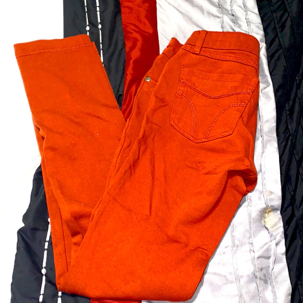 Burnt orange jeggings